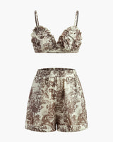 3-Piece Floral Print Shorts Set