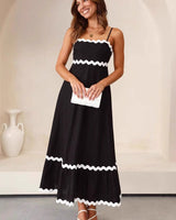 A-Line Maxi Dress with Slim Straps