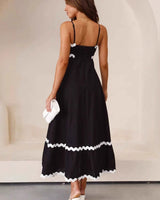 A-Line Maxi Dress with Slim Straps