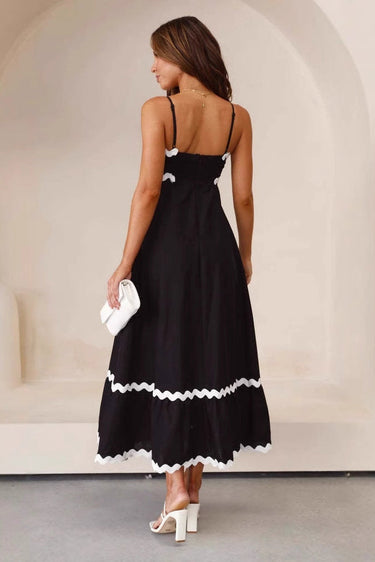 A-Line Maxi Dress with Slim Straps