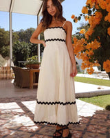 A-Line Maxi Dress with Slim Straps