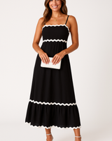 A-Line Maxi Dress with Slim Straps