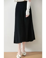 A-Line Midi Skirt Merino Wool Knit