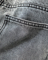 Asymmetric High-Waisted Straight-Leg Jeans with Waistband