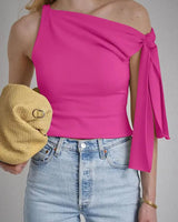 Asymmetrical Strappy Cropped Top
