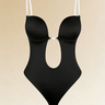 Backless Bodysuit Bra with Adjustable Straps and Deep V Front