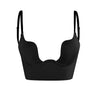 Backless Bra with Clear Straps and Deep Plunge Front
