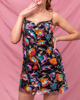 Backless Sequin Mini Dress with Chain Straps