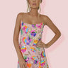 Backless Sequin Mini Dress with Chain Straps