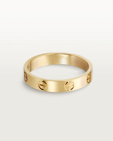 Band Ring with Screw Motif