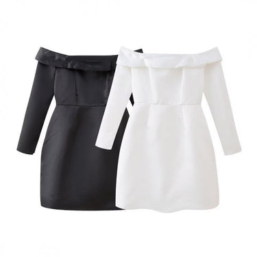 Bardot Mini Dress with Long Sleeves
