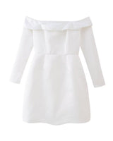 Bardot Mini Dress with Long Sleeves