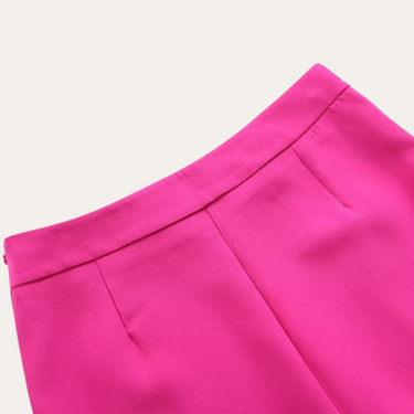 Belted Blazer and Wide-Leg Trousers Set