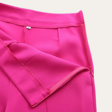 Belted Blazer and Wide-Leg Trousers Set