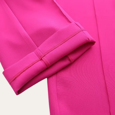Belted Blazer and Wide-Leg Trousers Set