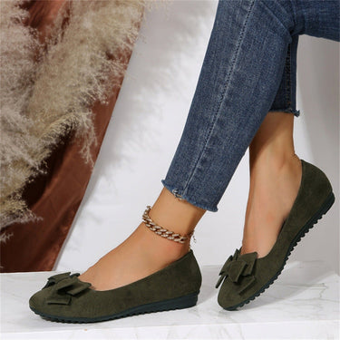Bow Detail Ballet Flats with Rounded Toe