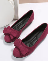 Bow Detail Ballet Flats with Rounded Toe