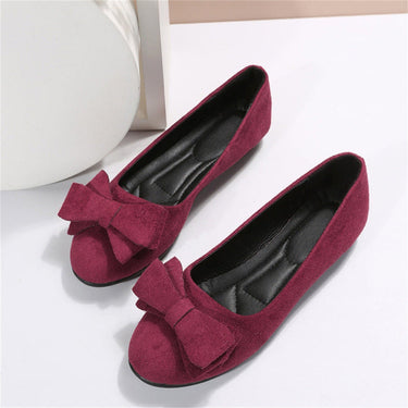 Bow Detail Ballet Flats with Rounded Toe