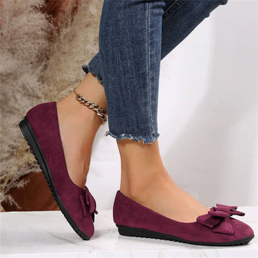 Bow Detail Ballet Flats with Rounded Toe