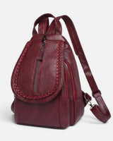 Back view with adjustable padded shoulder straps