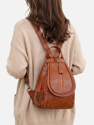 Detail shot of the zipped interior pocket