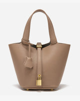 Bucket Bag with Lock Detail