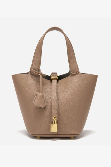 Bucket Bag with Lock Detail