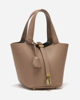 Bucket Bag with Lock Detail