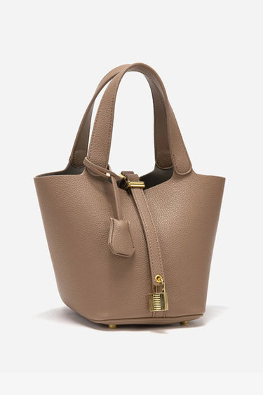 Bucket Bag with Lock Detail