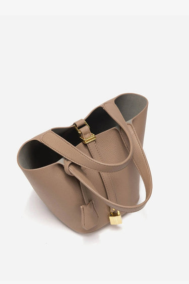 Bucket Bag with Lock Detail