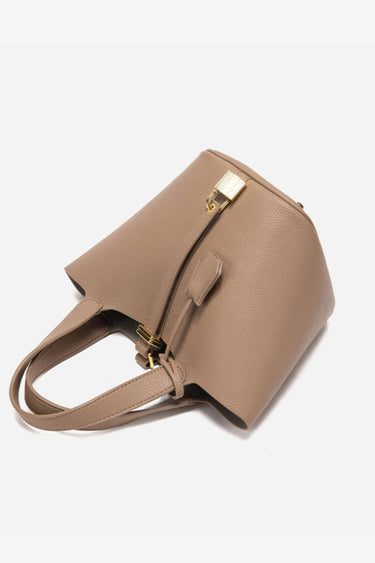Bucket Bag with Lock Detail