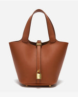 Bucket Bag with Lock Detail
