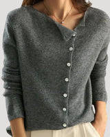 Button Front Spring Jumper with Wide Neckline