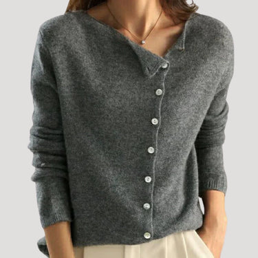 Button Front Spring Jumper with Wide Neckline