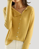 Button Front Spring Jumper with Wide Neckline