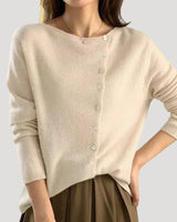 Button Front Spring Jumper with Wide Neckline