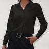 Button-Up Blouse with Long Sleeves and Collar