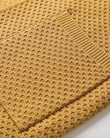 Chunky Knit Cardigan Womens with Open Front and Waffle Texture