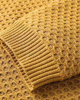 Chunky Knit Cardigan Womens with Open Front and Waffle Texture