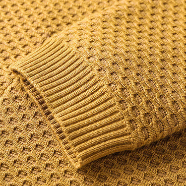 Chunky Knit Cardigan Womens with Open Front and Waffle Texture