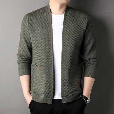 Close-up of the brushed jacquard knit surface texture