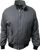 Mens Harrington Jacket With Tartan Lining And Ribbed Cuffs