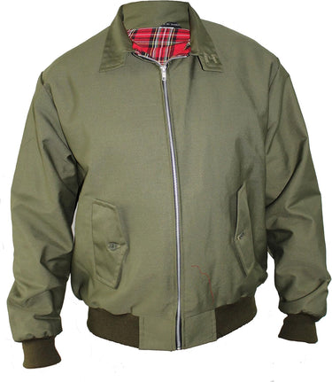 Detail shot of the elasticated ribbed cuffs on the Harrington jacket