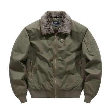 Close-up of the fold-down sherpa collar and zip detail