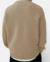 Close-up of woven fabric texture on men's pullover