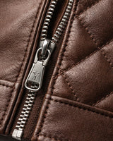 Classic Men's Leather Bomber Jacket With Ribbed Trim And Detachable Hood
