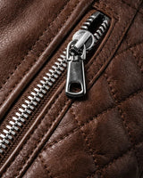 Classic Men's Leather Bomber Jacket With Ribbed Trim And Detachable Hood