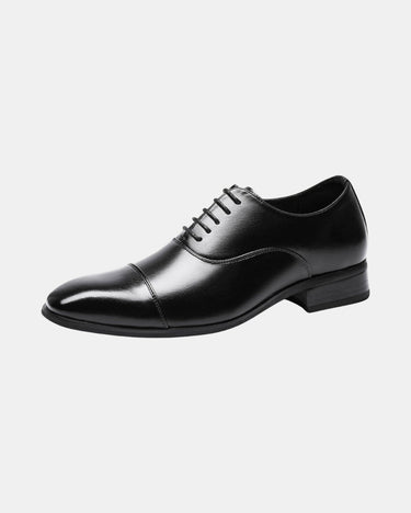 Classic Men’s Oxford Shoes With Closed Lace And Cap Toe Design