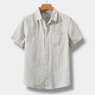 Classic Men’s Short Sleeve Button Up Shirt With Chest Pocket