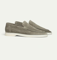 Classic Men’s Slip On Loafers With Suede Upper And Contrast Sole